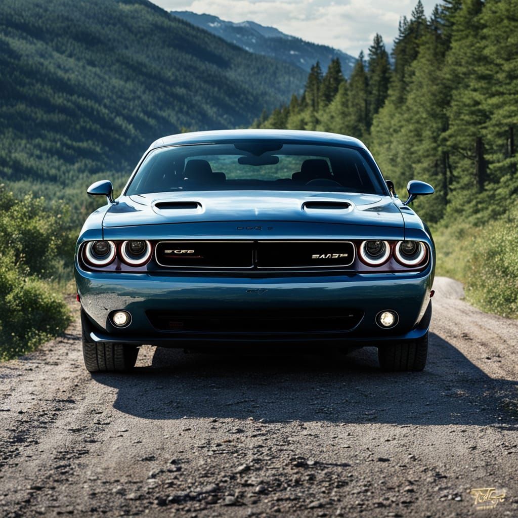 Dodge Challenger in Rustic Scenery