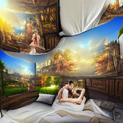 Ethereal Renaissance-Inspired Bedroom Scene in 8K