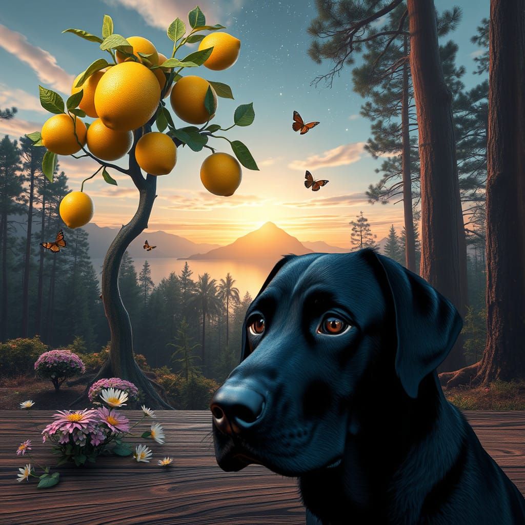 Surreal Hyperrealistic World in Cyberpunk Style with Raytrac...