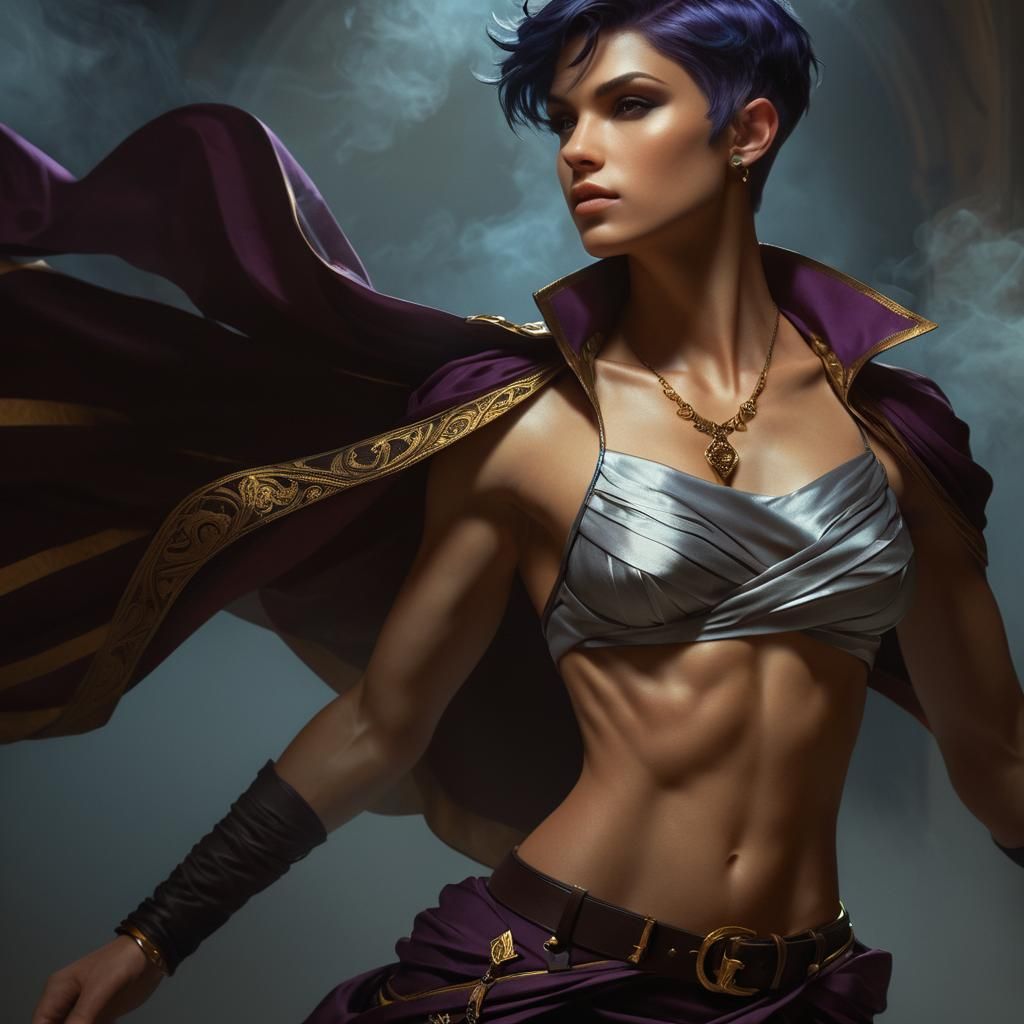 Elegant Dark Fantasy Warrior in Greg Rutkowski-Inspired Art