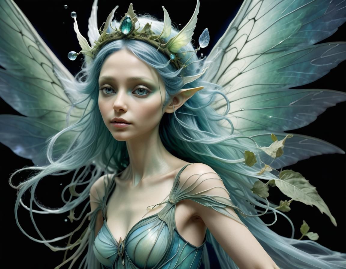 Ethereal Sylph Queen in Hyperrealistic Splash Art
