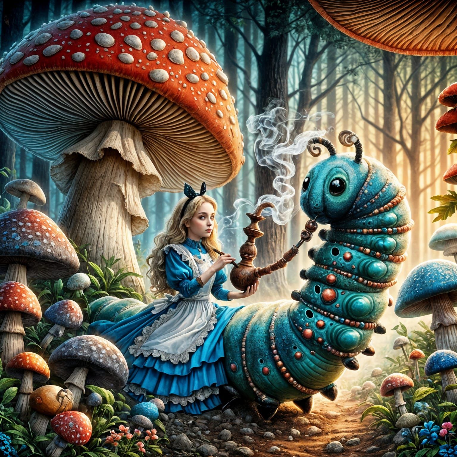 Alice in Wonderland Fantasy Woodland Scene