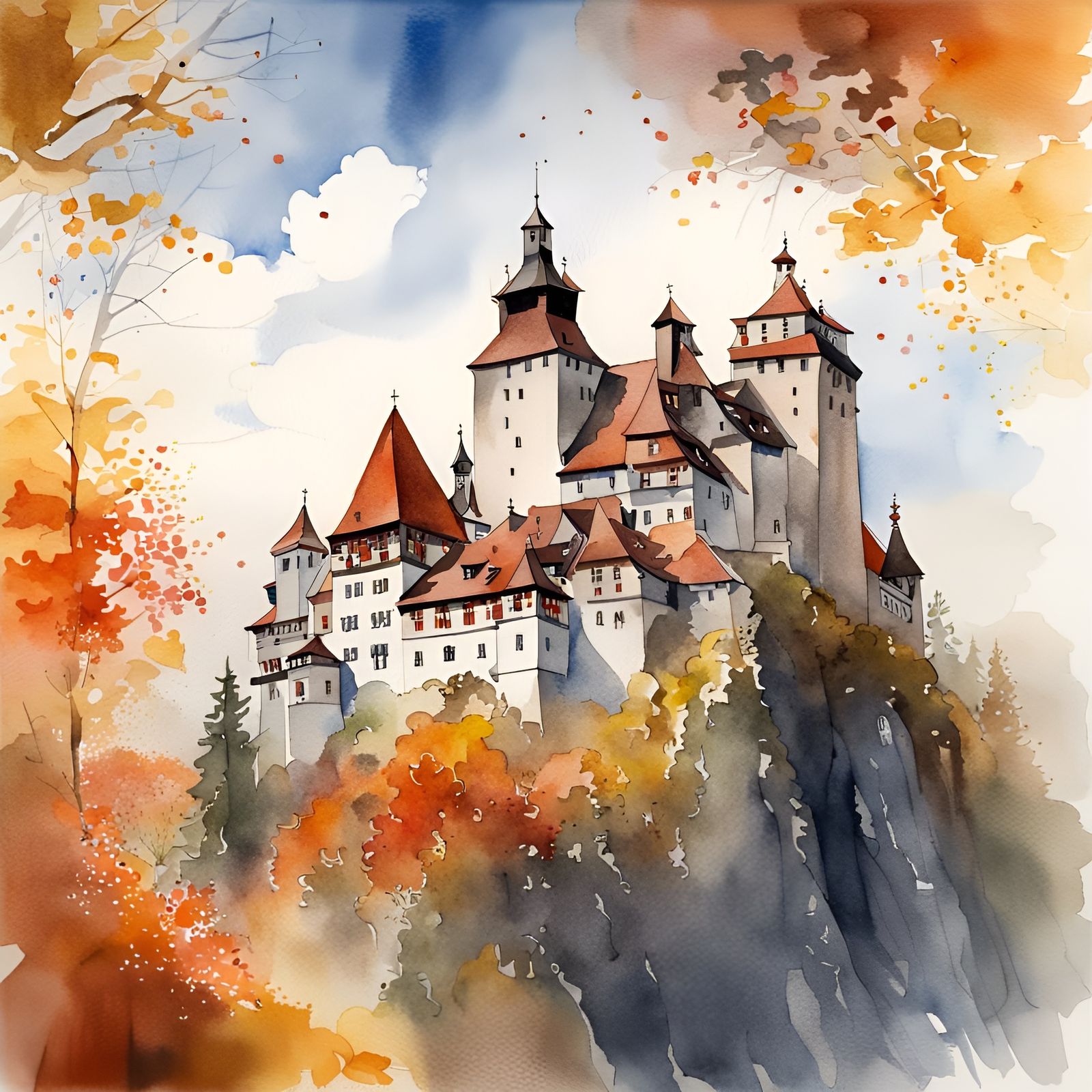 Autumn at Bran Castle, Romania