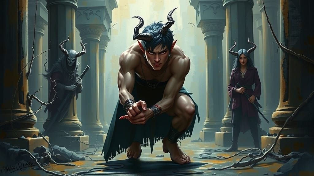 Dark Fae Warrior Emanates Eldritch Energy