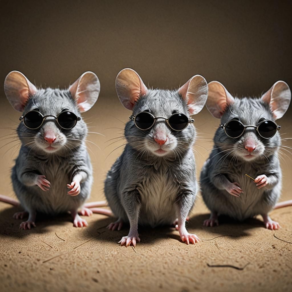Three Blind Mice with Secret Laser Beams