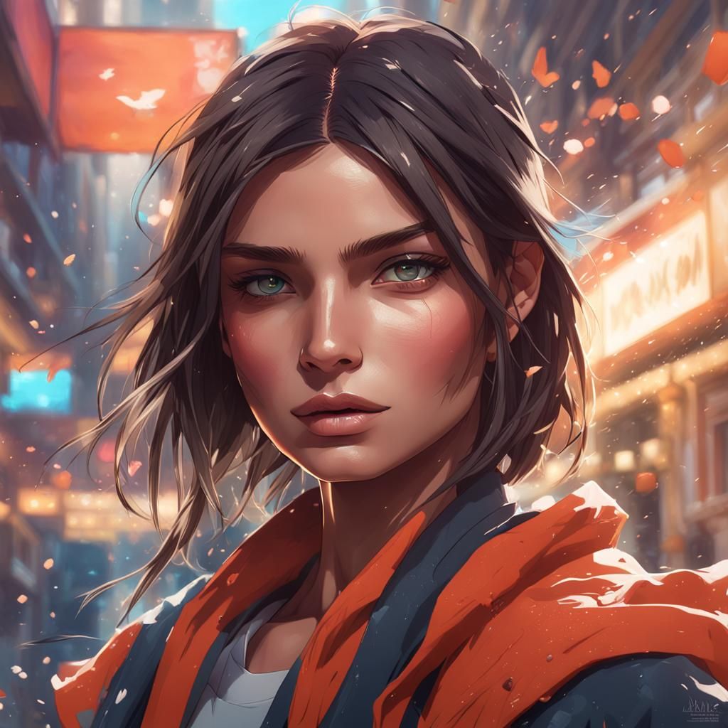 Anime-Inspired Portrait of a Nice Girl