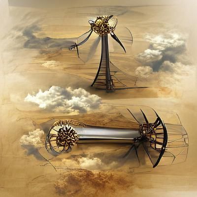 Steampunk Blade Wind Turbine Concept Art