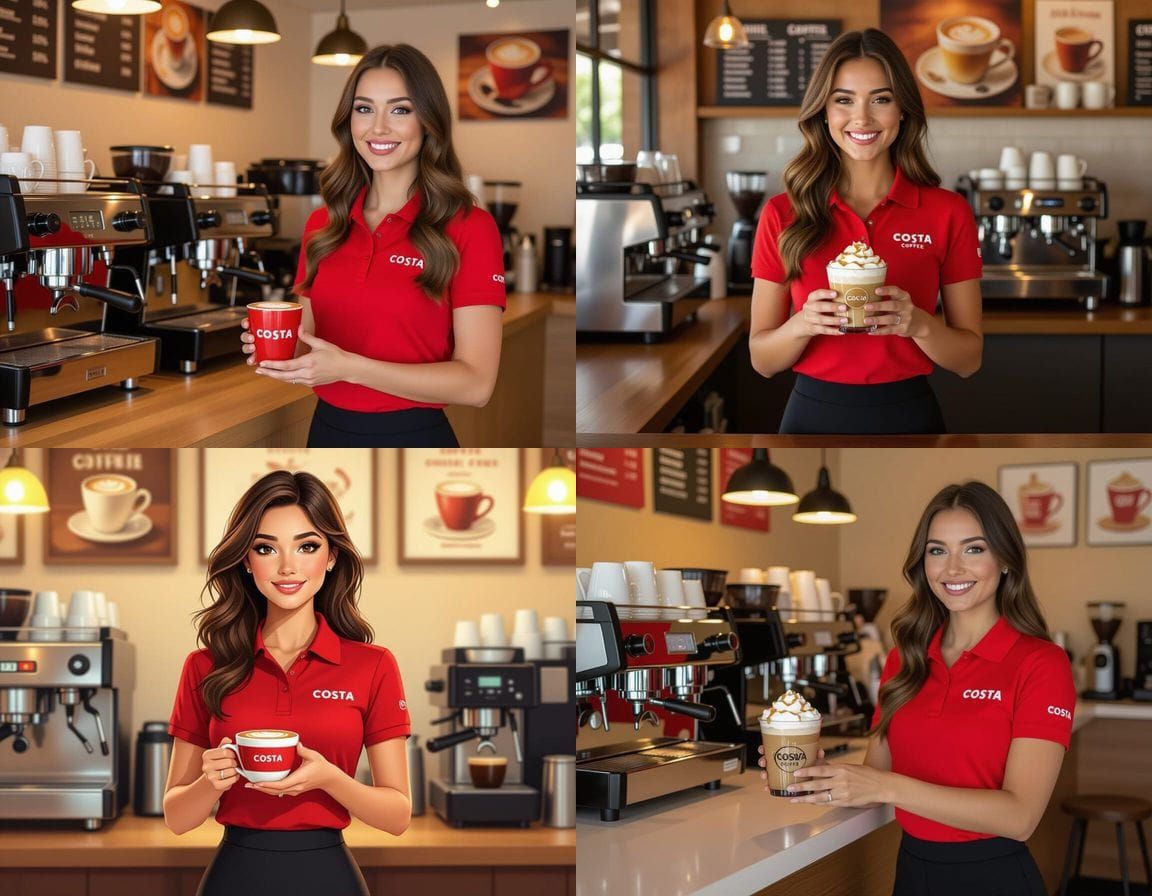 Barista Serving Mocha with Whipped Cream