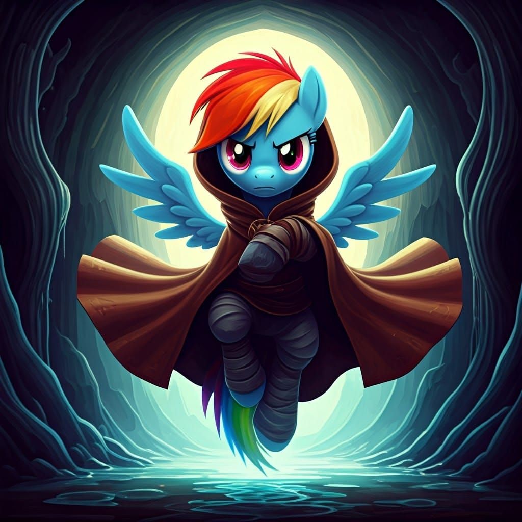 Digital Art of Mystical Fighter Monk in Vibrant Dreamscape