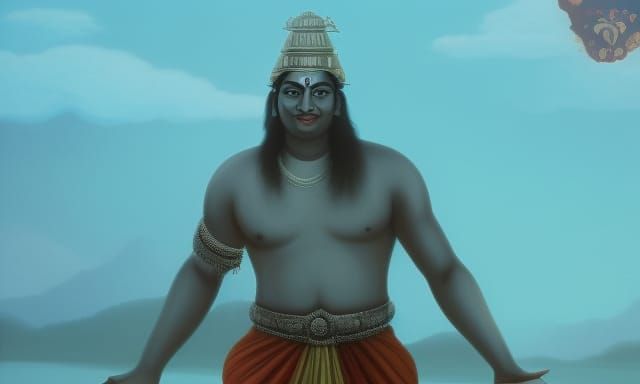Epic Warrior Ghatotkacha from Ancient Indian Mythology