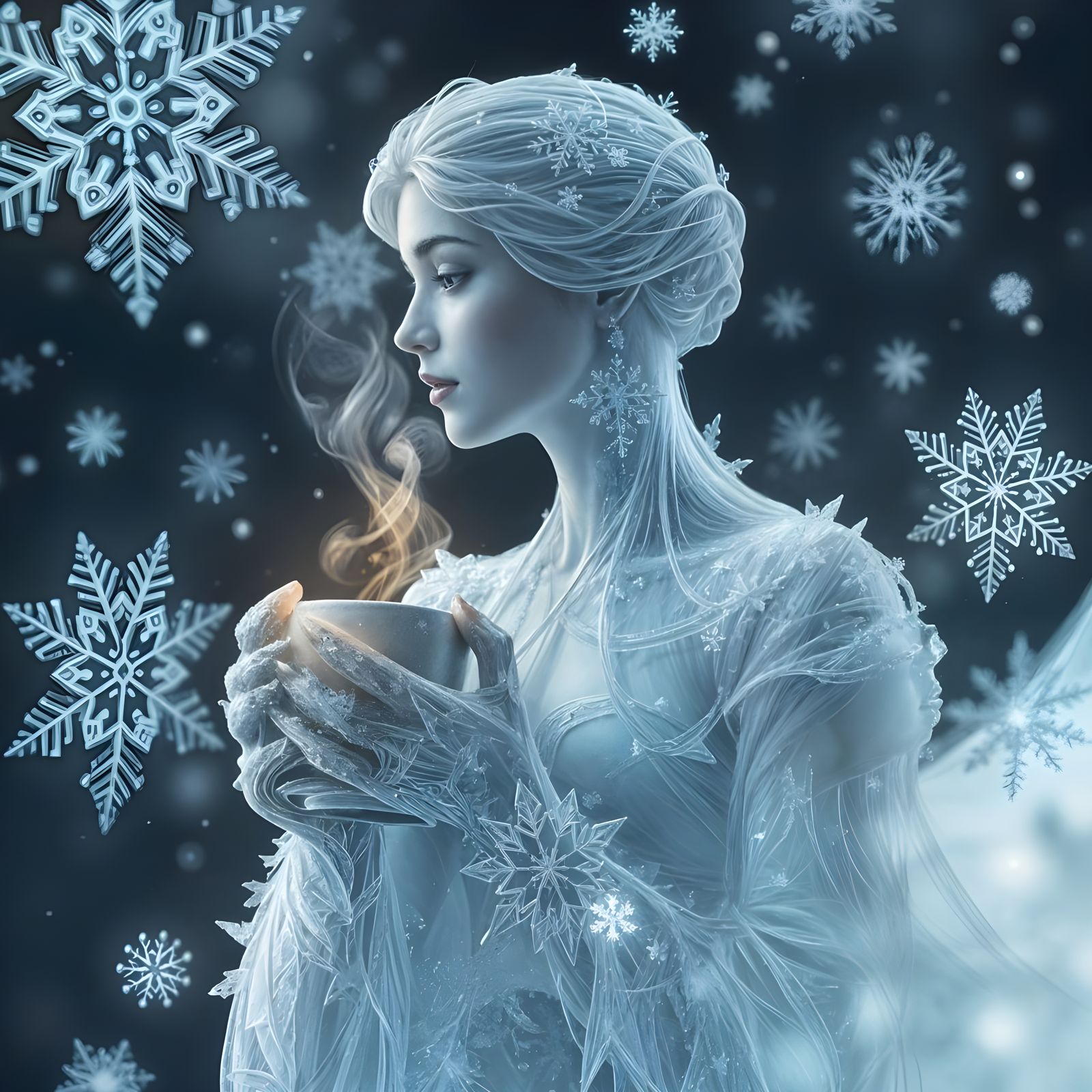 Frozen Beauty in Coffee Break