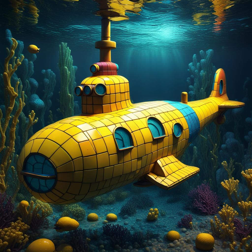Mosaic submarine