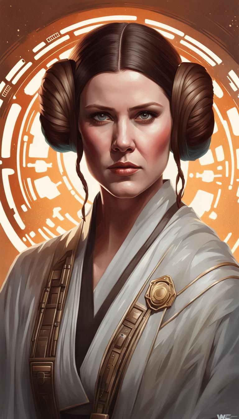 Princess Leia in Triadic Colors by Cyborg Art