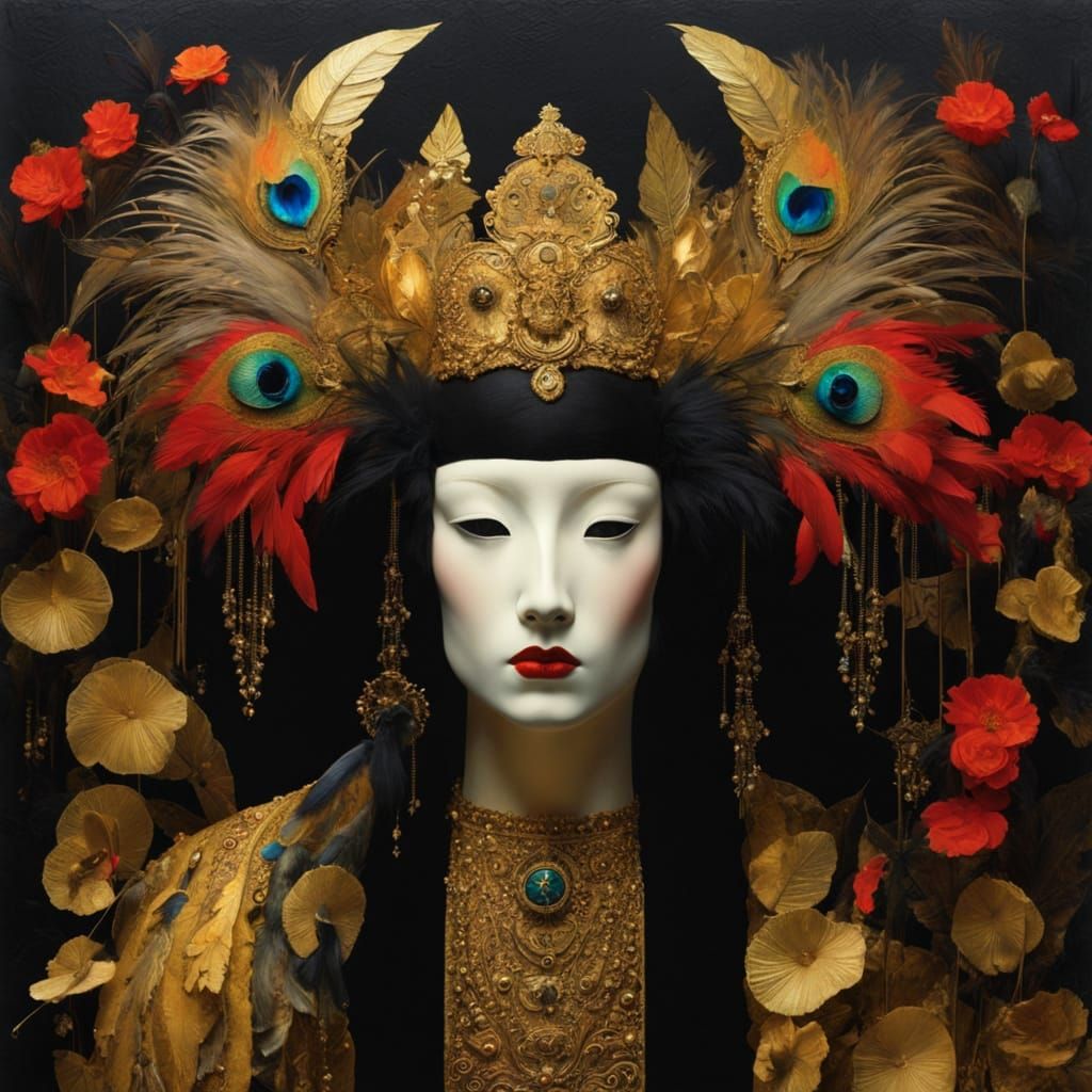 Vibrant New Orleans Festival Scene in Baroque Impasto Style