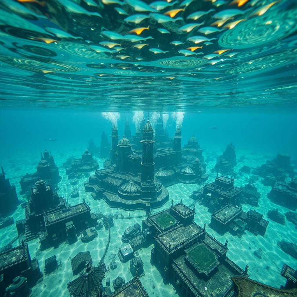 Futuristic Underwater Human City