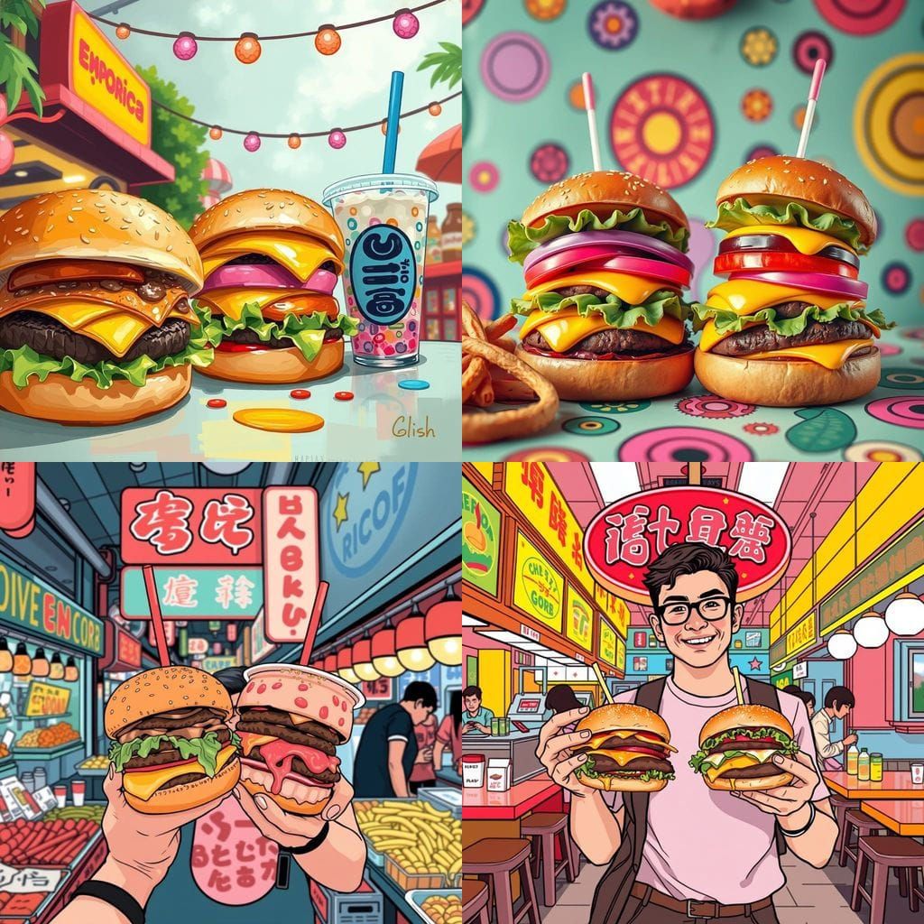 AI Image of Burgers and Boba