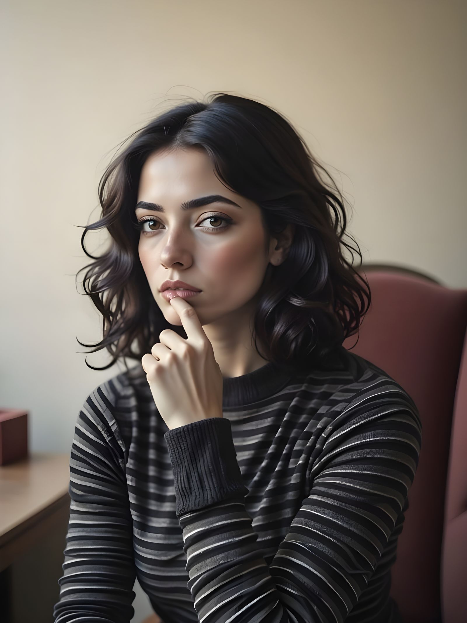 Thoughtful Woman in Intimate Portrait