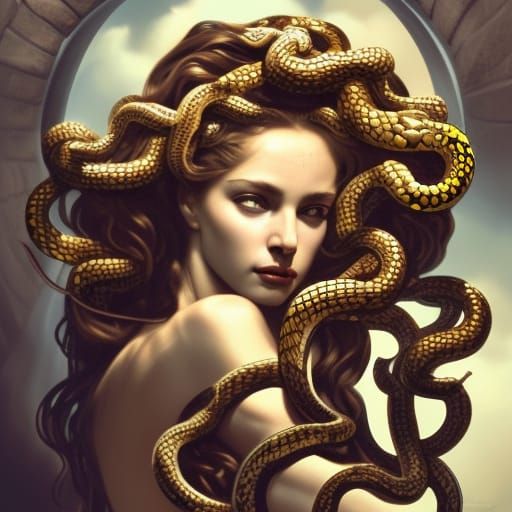 Greek Goddess Medusa as 8K Concept Art