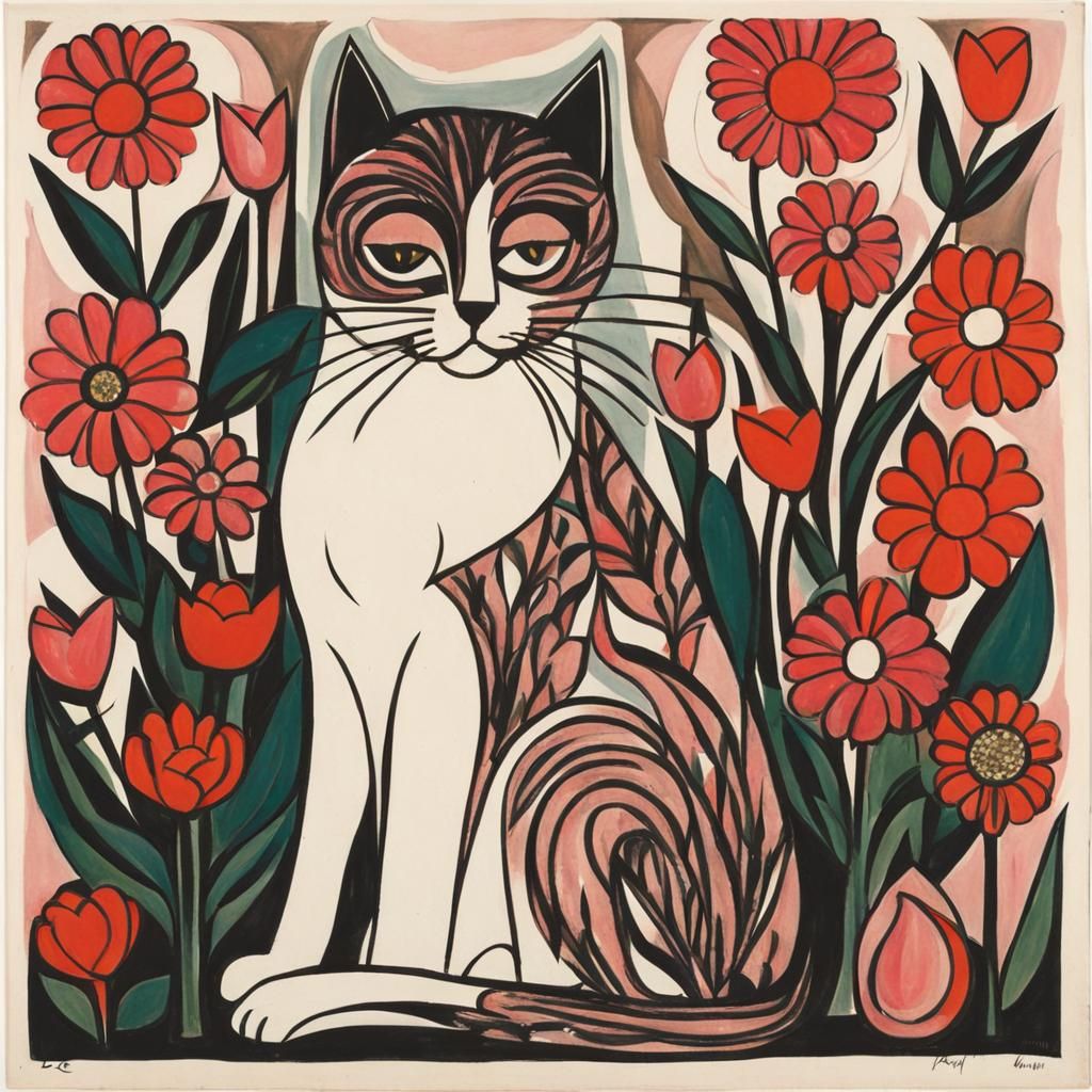 Lee Krasner's Whimsical Floral Scene in Abstract Expressioni...