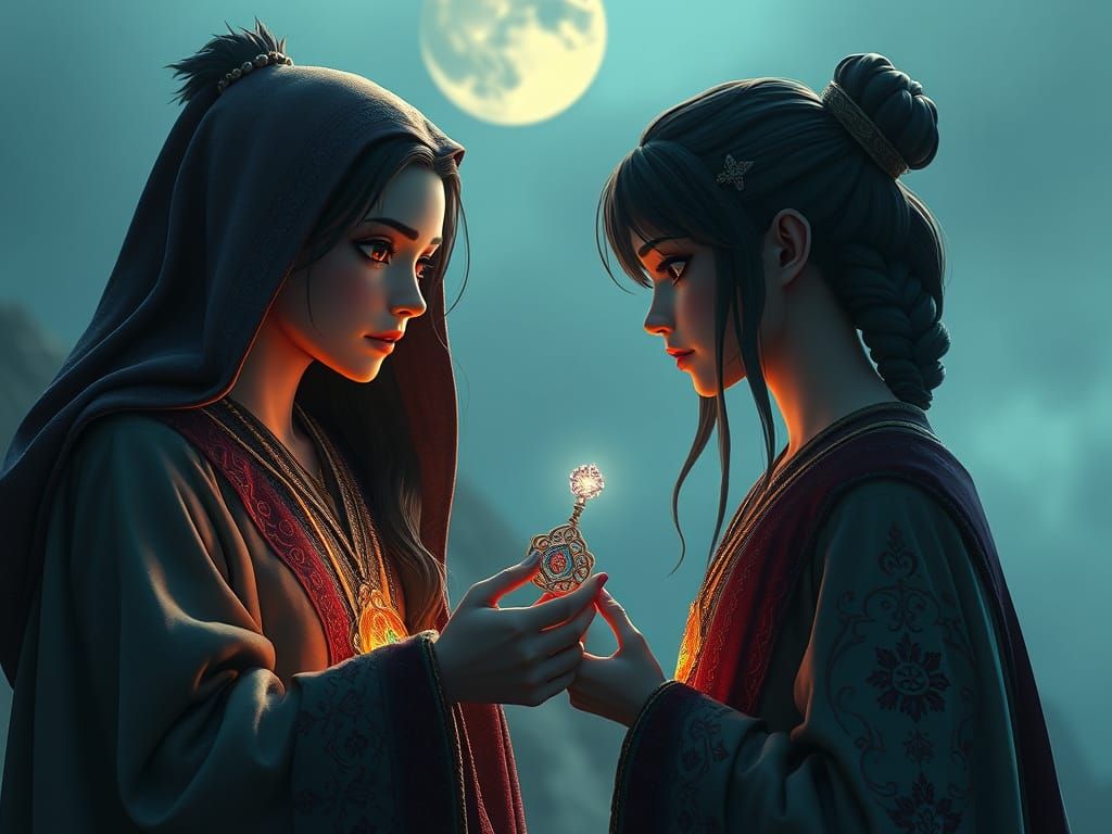 Lyra Hands Fatih Dimensional Harmony Key in 3D Anime Style