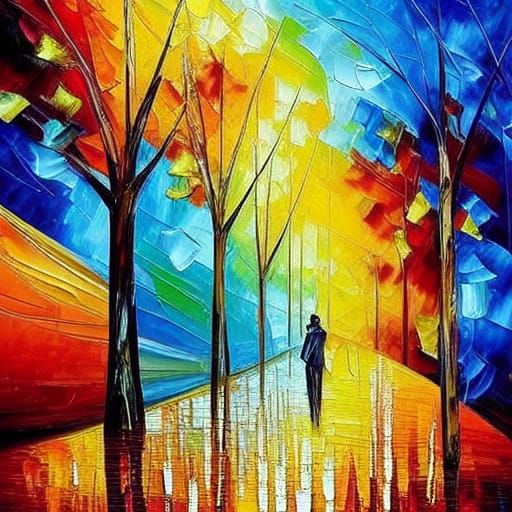 Vibrant Expressionist Masterpiece Celebrating a Milestone