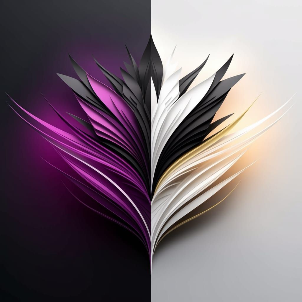 Divided Elegance: Modern Contrast of Bold Energy and Sophist...