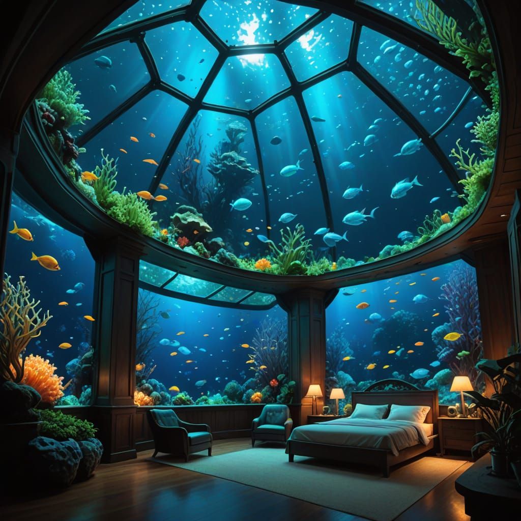 Mesmerizing Bioluminescent Underwater Bio Dome