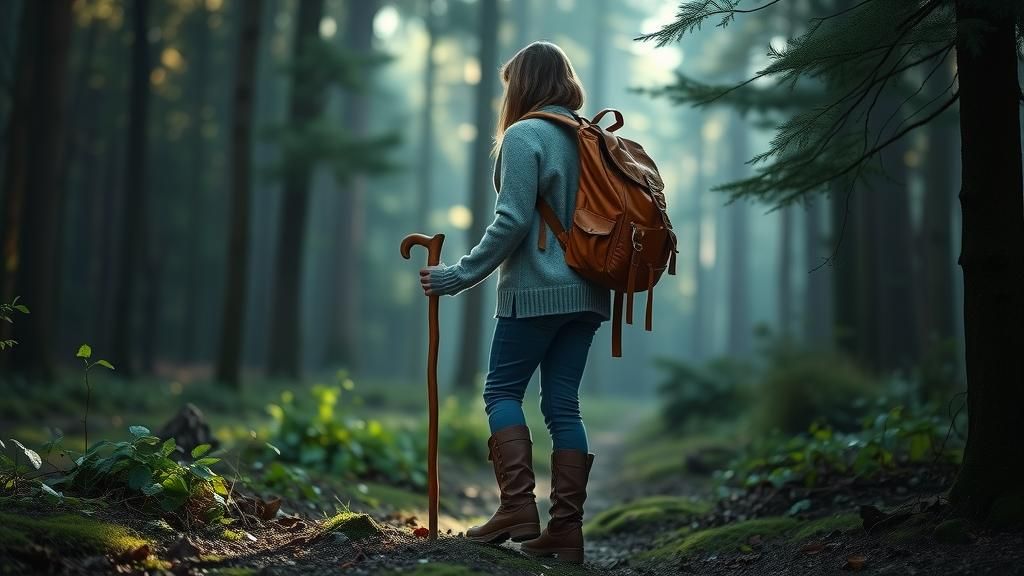 Young Adventurer Embarks on Enchanted Forest Quest