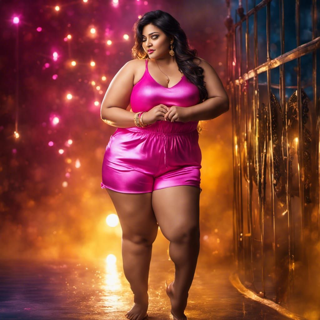 Pretty Indian Pinup Plus Size Model