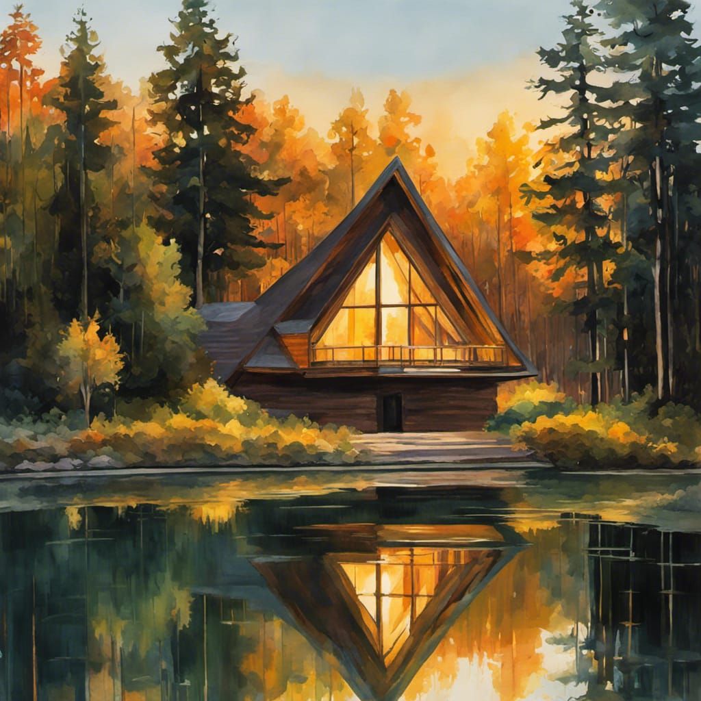 Surreal Zaha Hadid Inspired Lake Cabin Masterpiece