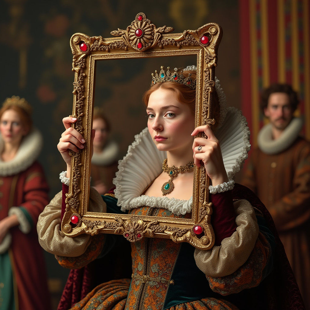 Regal Elizabeth I in Tudor Court Glamour