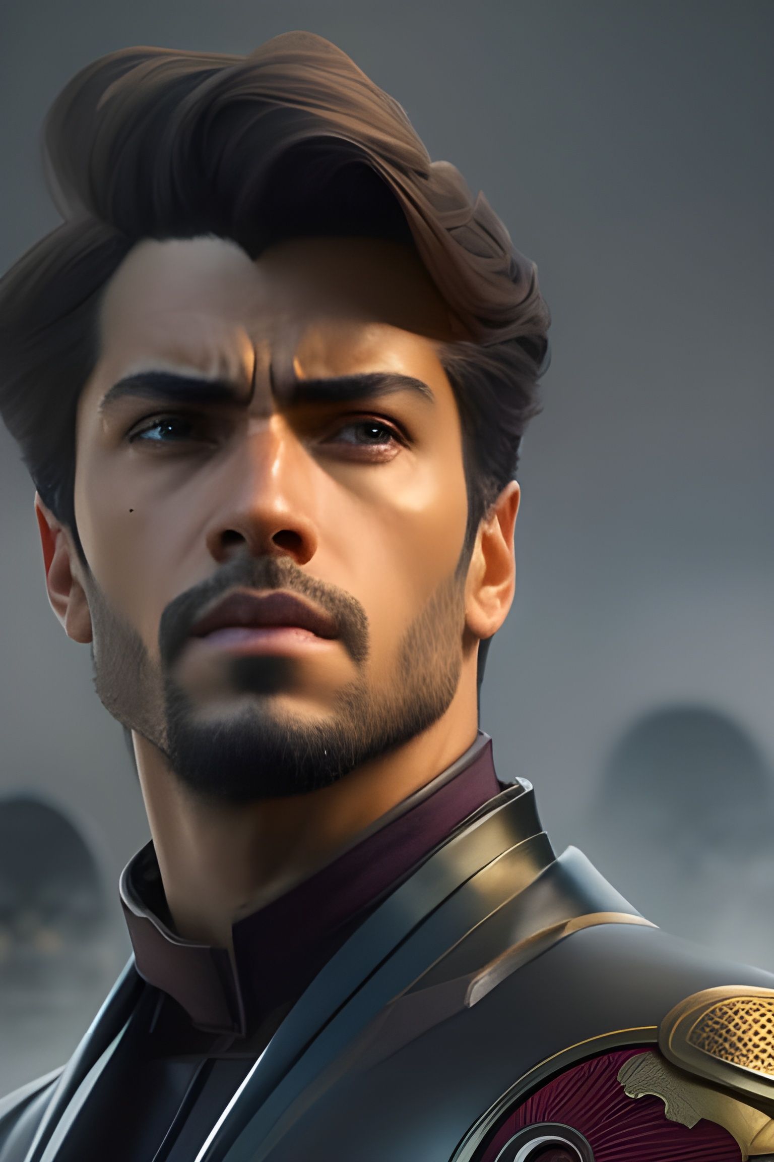 Young Man Portrait in Fairycore Comic Art Style