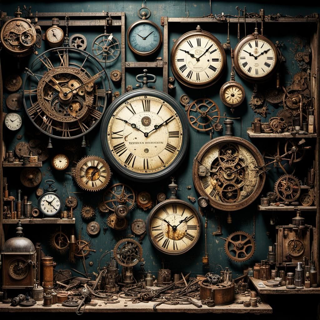 Mechanical Marvels Workshop in Dark Vintage Style