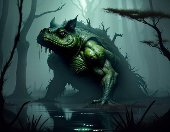 Shadowy Swamp Creature Emerges in Mysterious Realty