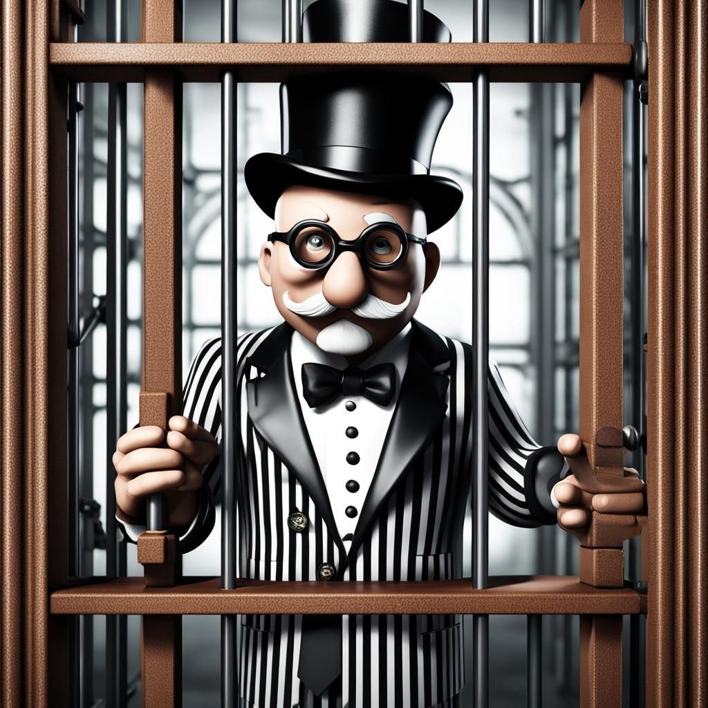 Monopoly Magnate Trapped in Cell