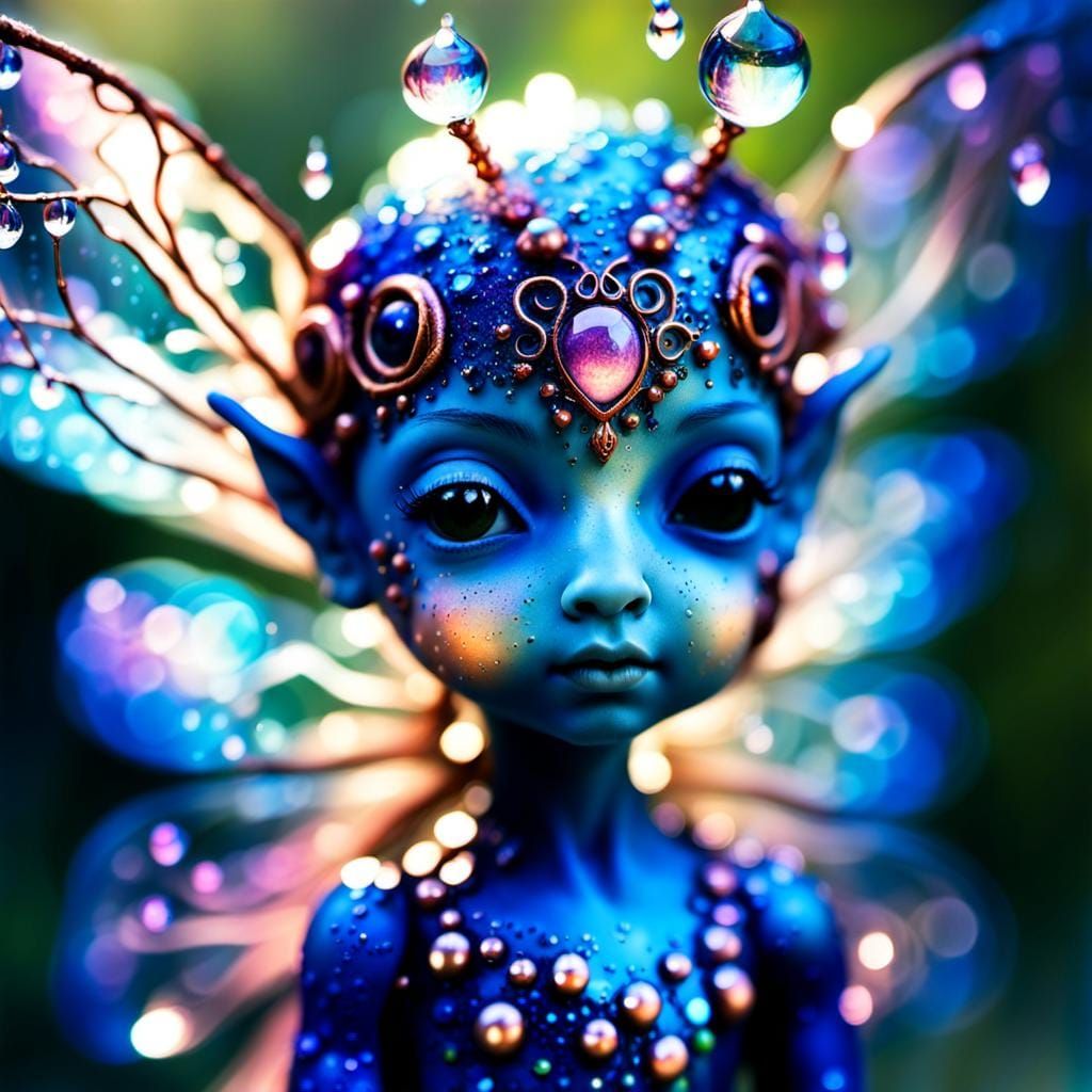 Surreal Fairy-Child Dances in Sunbeams: Macro Photography