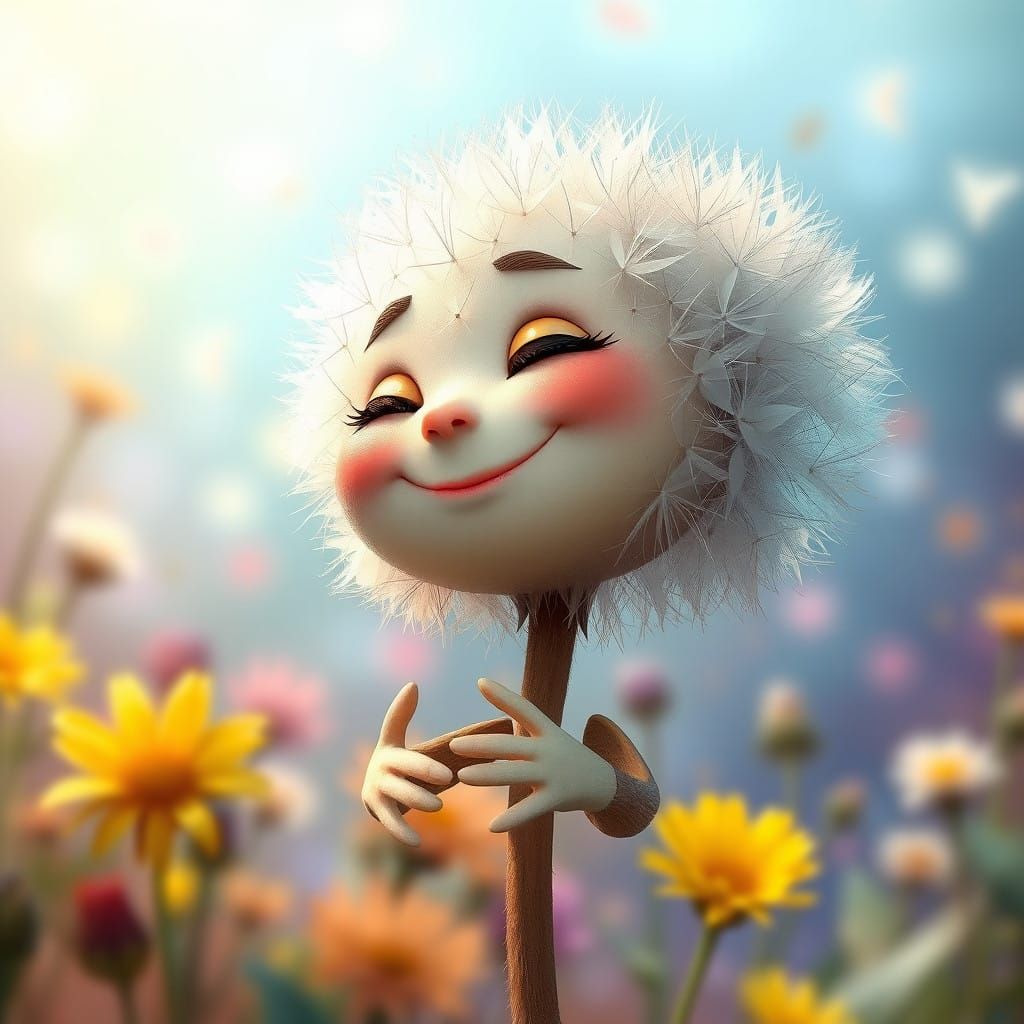 Whimsical Fairy World Dandelion Friends