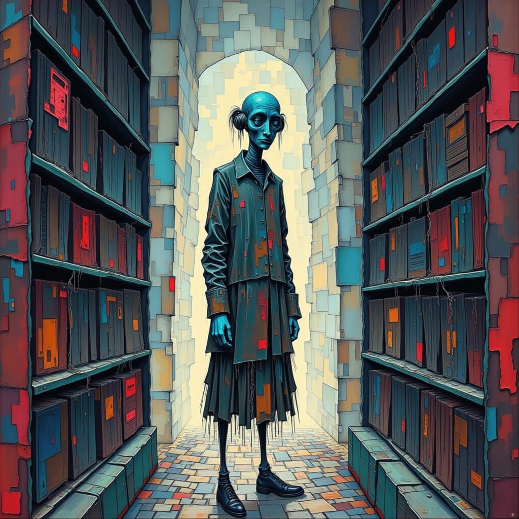 The Archivist of Lost Frequency in Spectral Ink Style