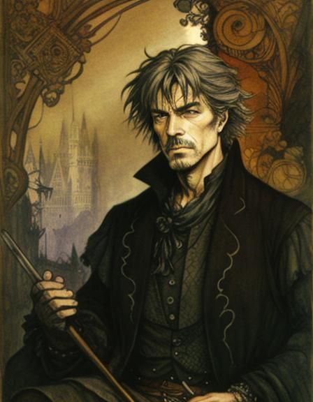 Man in Whimsical, Dreamlike Style