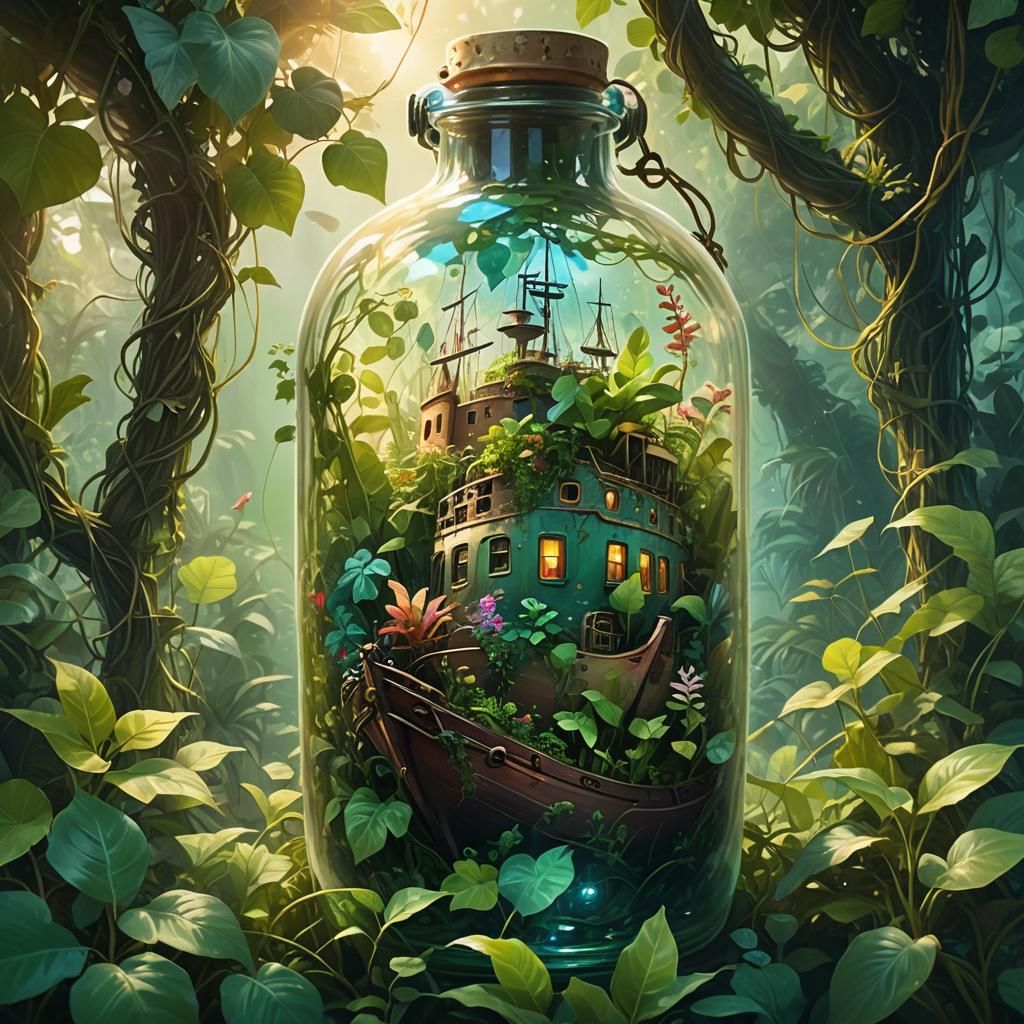 Ship Adrift in a Tropical Jungle