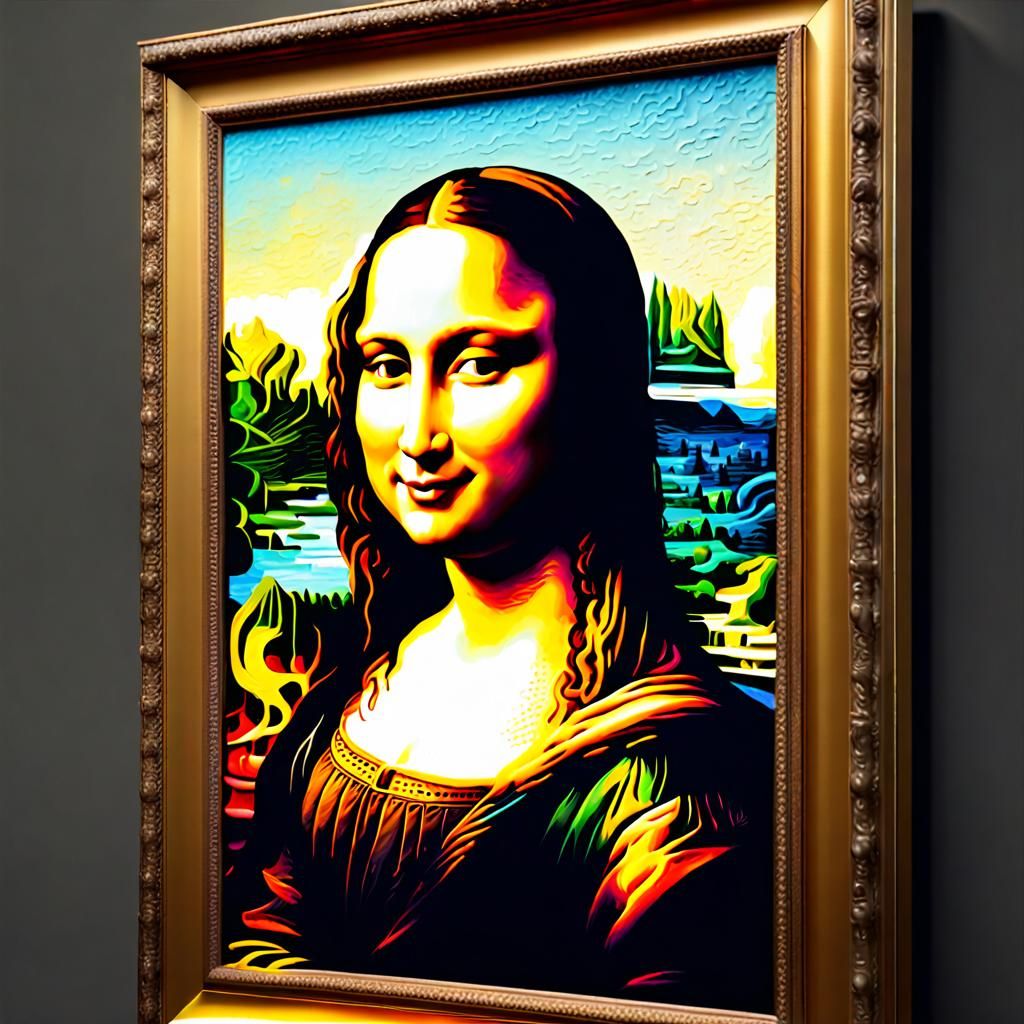 The Mona Lisa's Enigmatic Gaze in Hyperdetailed Renaissance....
