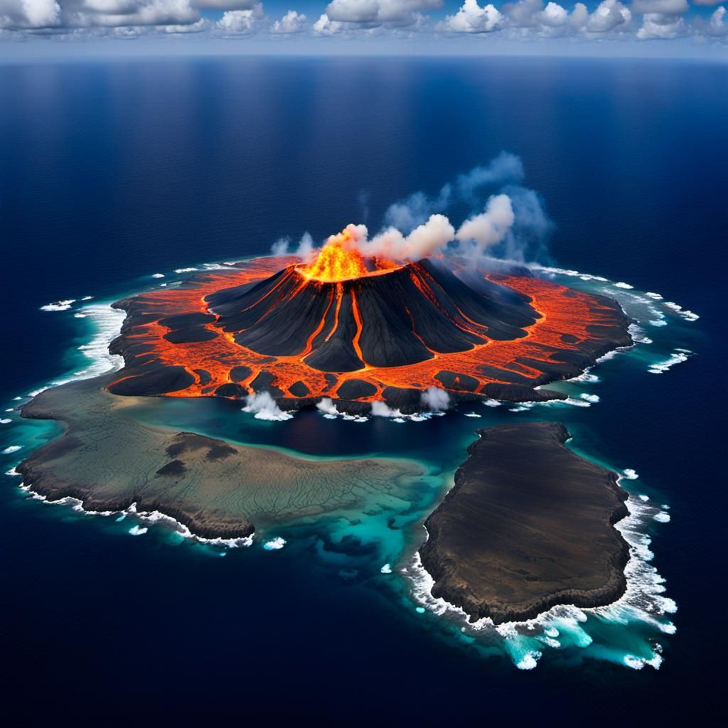 Island of Eternal Flames in the Indian Ocean