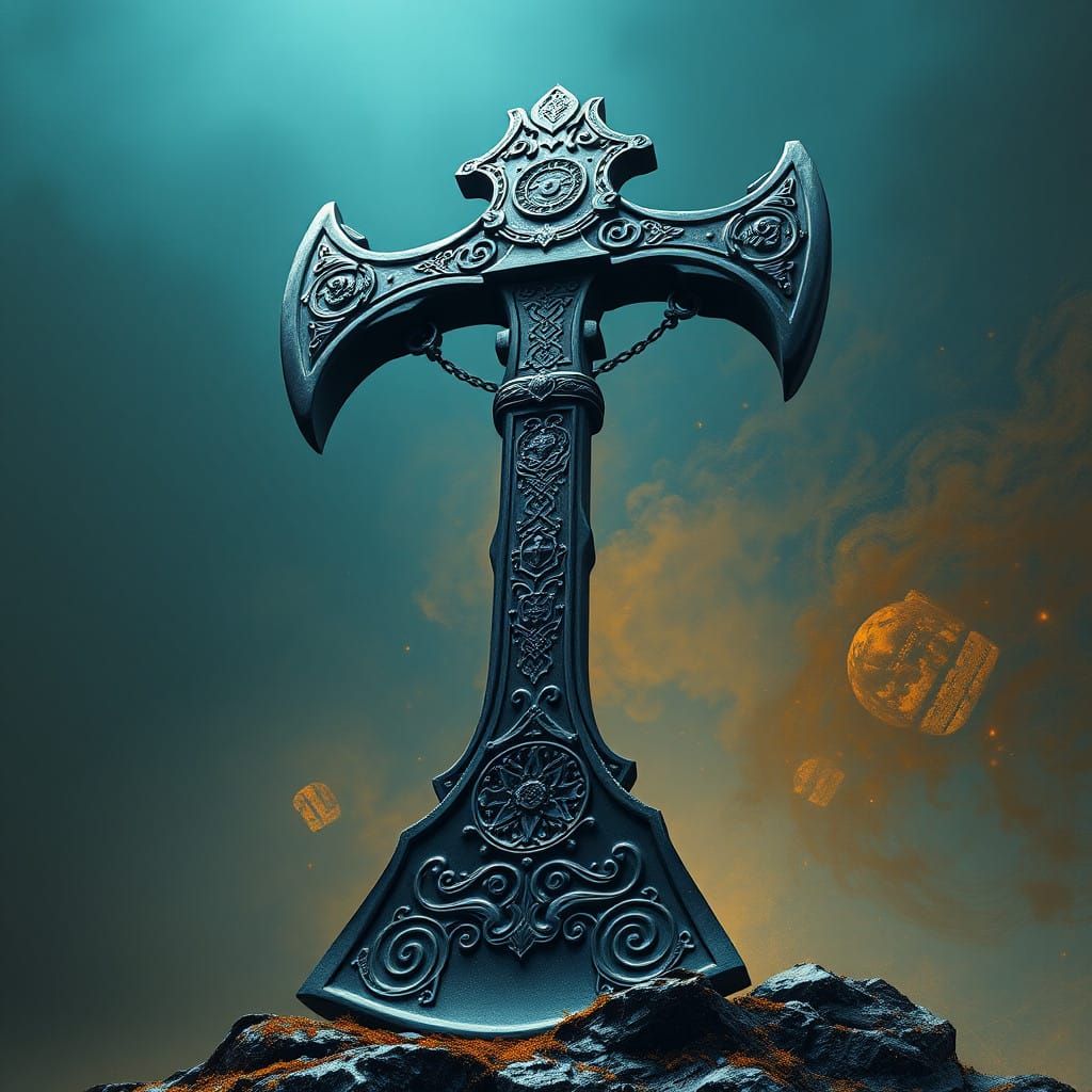 Epic Black Maul in Fantasy Realm