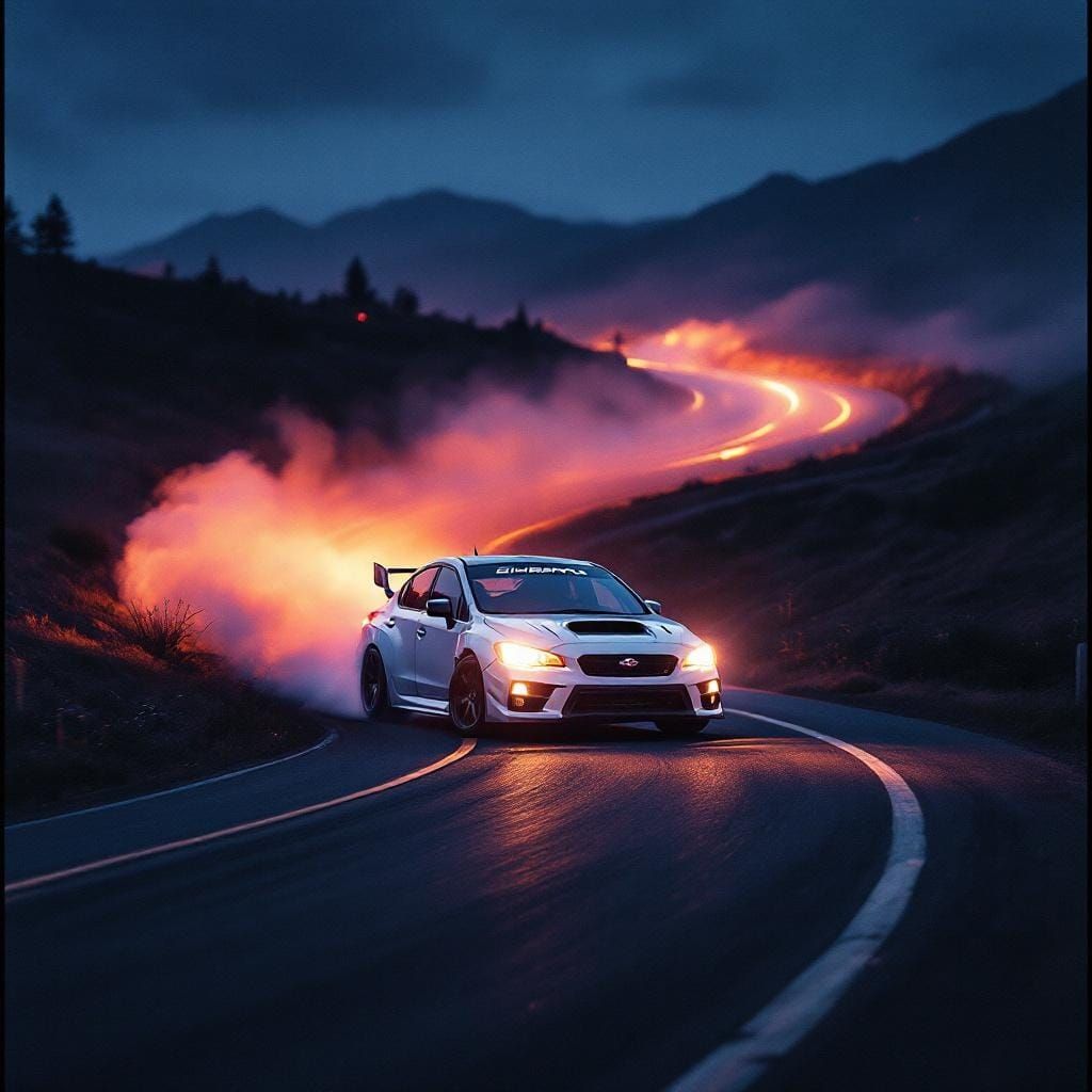 Subaru WRX STI Drifting: Cinematic Film Style