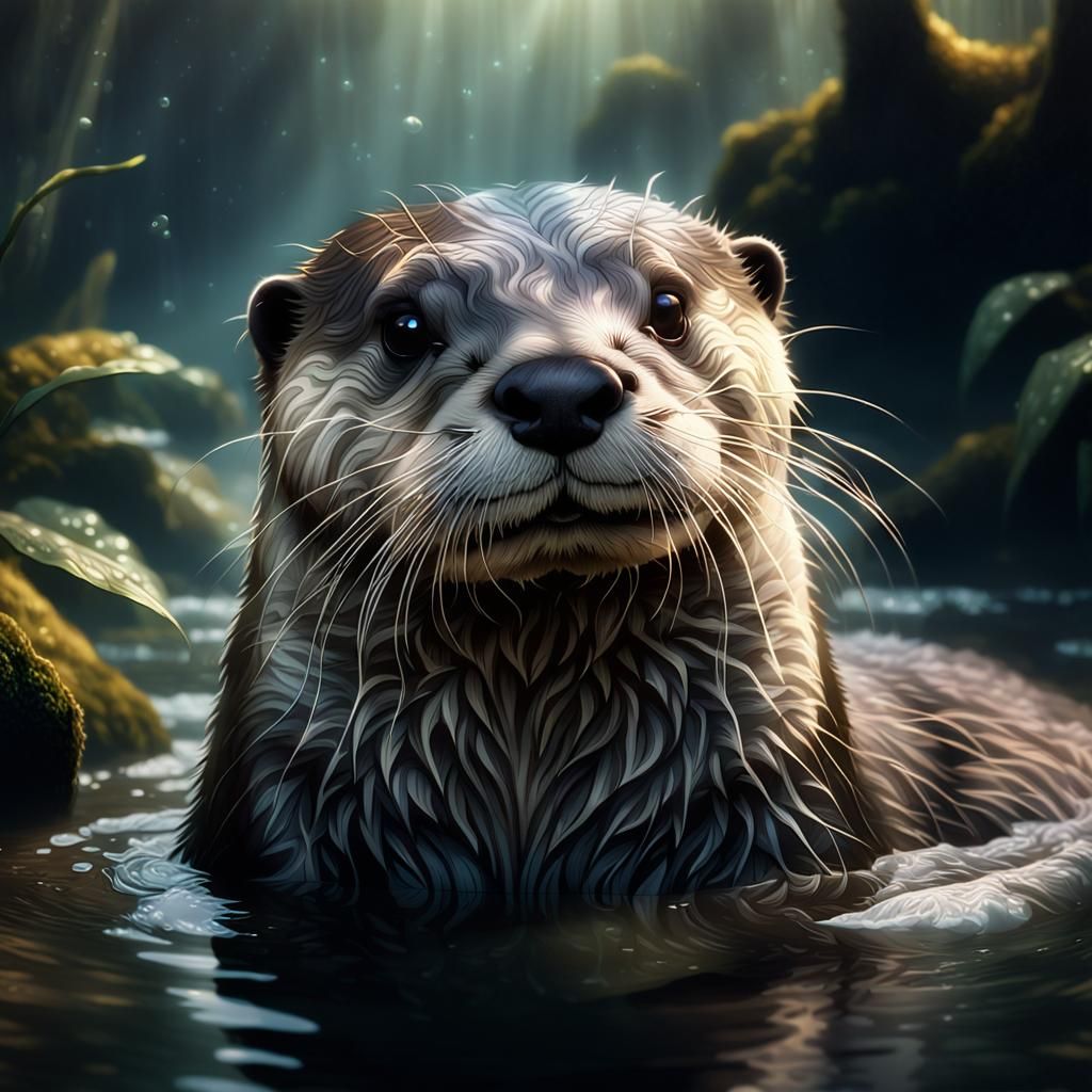 Mysterious Mexican Otter Glides Through Mystical Waters
