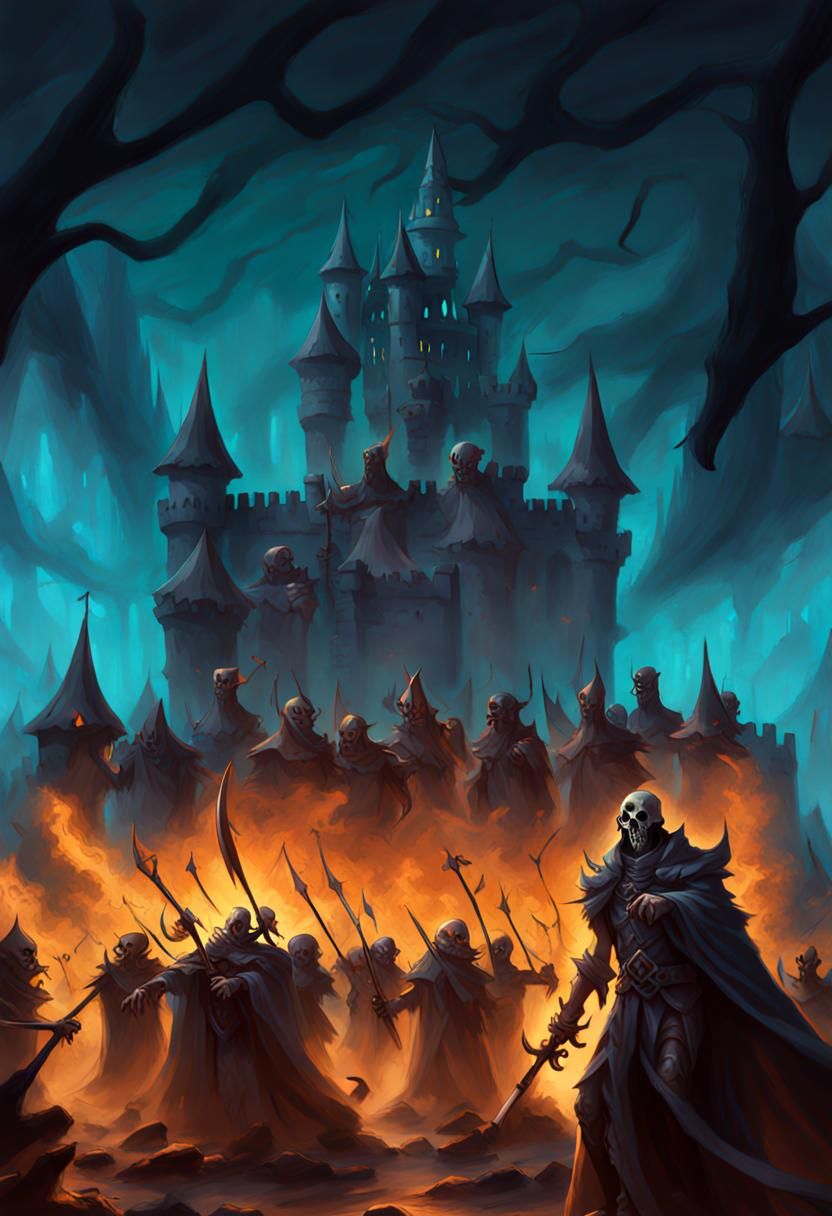 Dark Fantasy Lich Necromancer Conquers a Fortified Castle