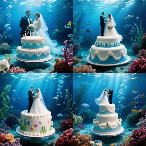 Underwater Wedding Cake Fantasy