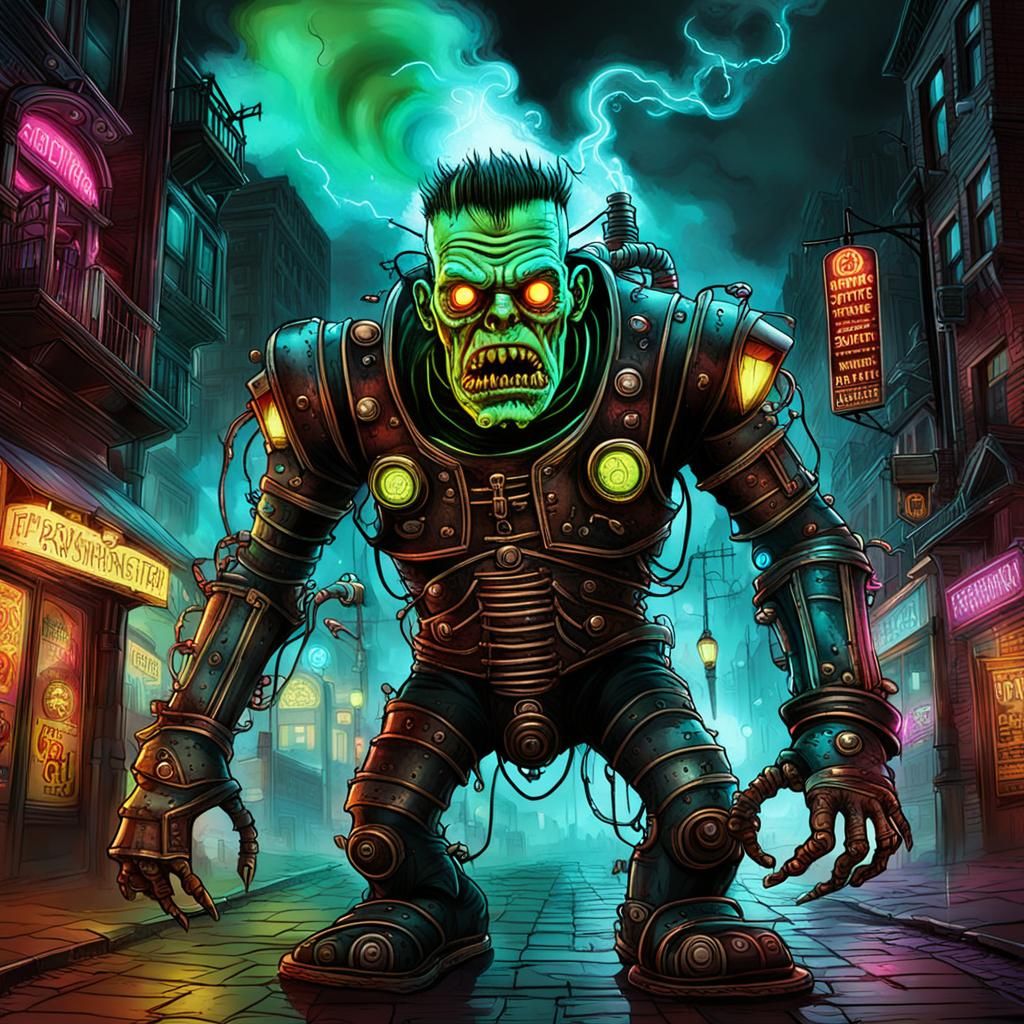 Cyberpunk Horror of Steam Punk's Monstrous Creation