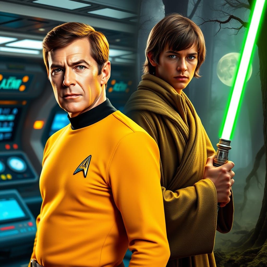 Epic Sci-Fi Showdown in Hyperrealistic Concept Art