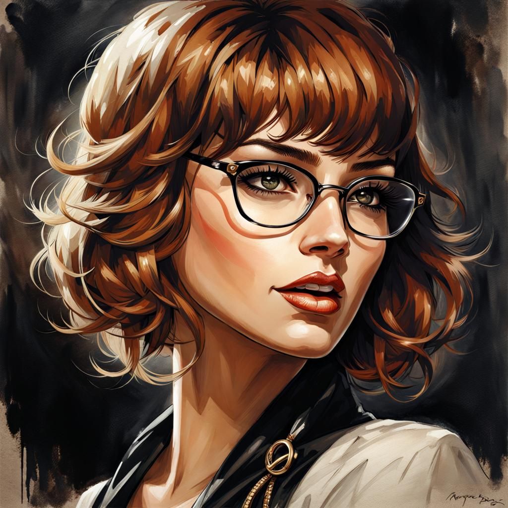 Ethereal Egyptian Journalist in Gothic Art